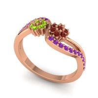 Simple Floral Pave Prabadara Ring