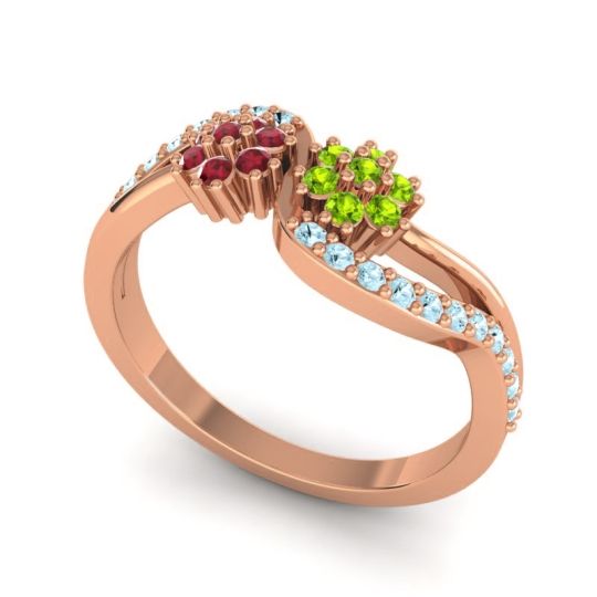 Simple Floral Pave Prabadara Ring