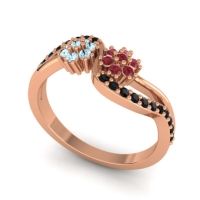 Simple Floral Pave Prabadara Ring