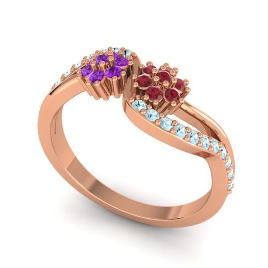 Simple Floral Pave Prabadara Ring