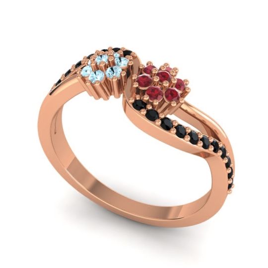Simple Floral Pave Prabadara Ring