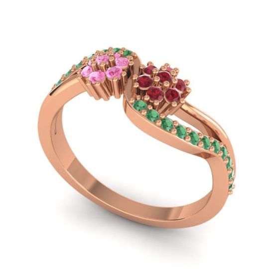 Simple Floral Pave Prabadara Ring