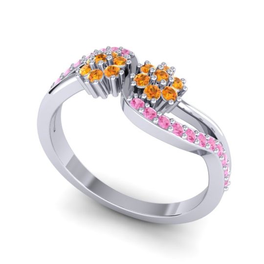 Simple Floral Pave Prabadara Ring