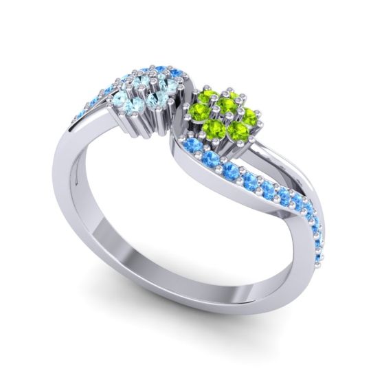 Simple Floral Pave Prabadara Ring