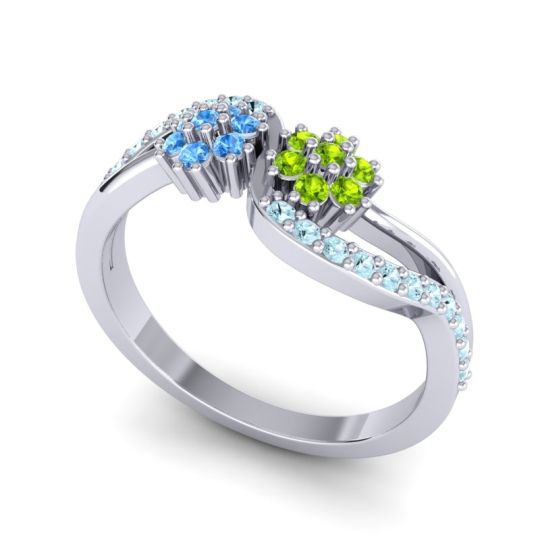 Simple Floral Pave Prabadara Ring