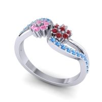 Simple Floral Pave Prabadara Ring