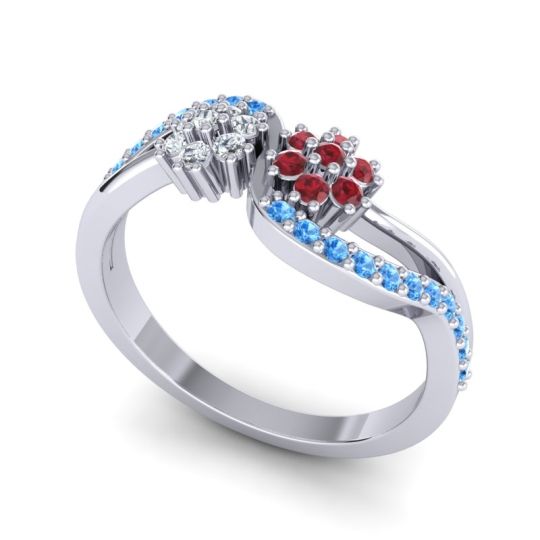 Simple Floral Pave Prabadara Ring