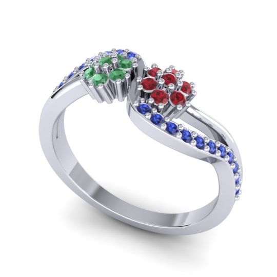 Simple Floral Pave Prabadara Ring