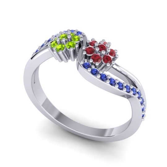 Simple Floral Pave Prabadara Ring