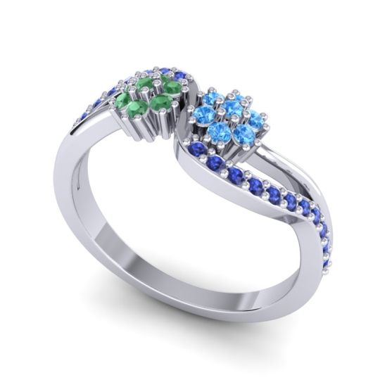 Simple Floral Pave Prabadara Ring