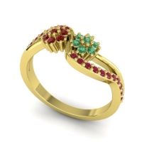 Simple Floral Pave Prabadara Ring
