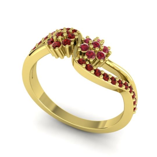 Simple Floral Pave Prabadara Ring