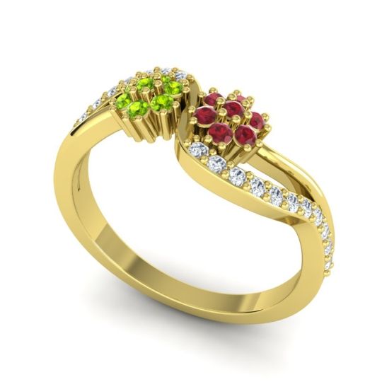 Simple Floral Pave Prabadara Ring