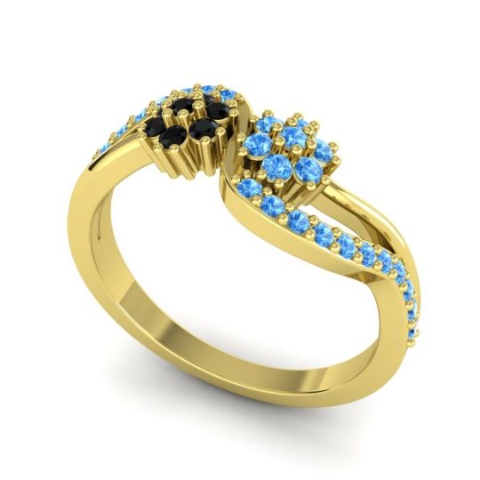 Simple Floral Pave Prabadara Ring