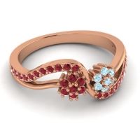 Simple Floral Pave Prabadara Ring