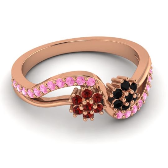 Simple Floral Pave Prabadara Ring