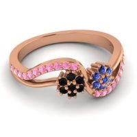 Simple Floral Pave Prabadara Ring