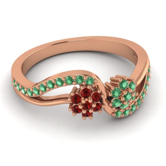 Simple Floral Pave Prabadara Ring