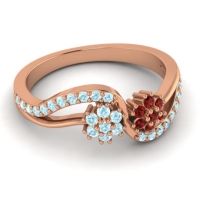 Simple Floral Pave Prabadara Ring