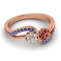 Simple Floral Pave Prabadara Ring