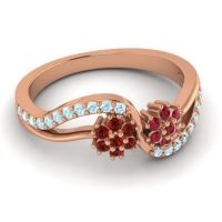Simple Floral Pave Prabadara Ring