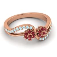 Simple Floral Pave Prabadara Ring