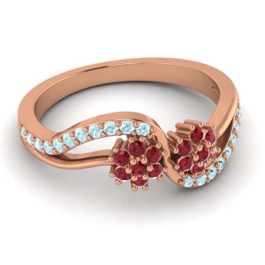 Simple Floral Pave Prabadara Ring