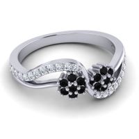 Simple Floral Pave Prabadara Ring