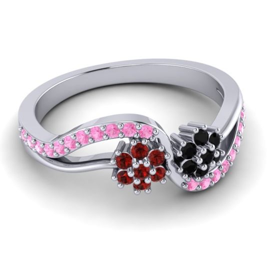 Simple Floral Pave Prabadara Ring