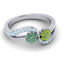 Simple Floral Pave Prabadara Ring