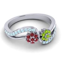 Simple Floral Pave Prabadara Ring