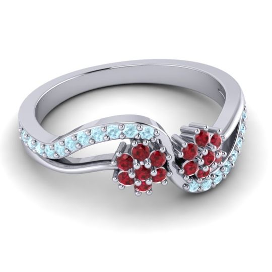 Simple Floral Pave Prabadara Ring