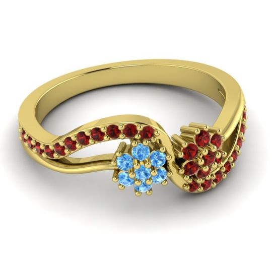 Simple Floral Pave Prabadara Ring