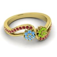 Simple Floral Pave Prabadara Ring