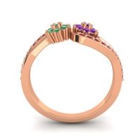 Simple Floral Pave Prabadara Ring