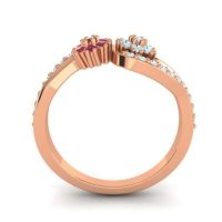 Simple Floral Pave Prabadara Ring