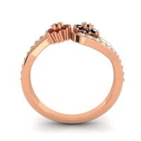 Simple Floral Pave Prabadara Ring