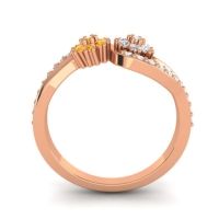 Simple Floral Pave Prabadara Ring