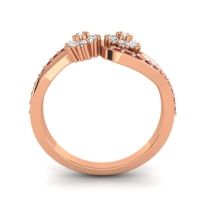 Simple Floral Pave Prabadara Ring