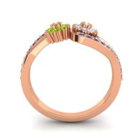 Simple Floral Pave Prabadara Ring