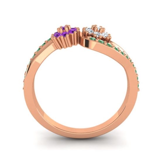 Simple Floral Pave Prabadara Ring