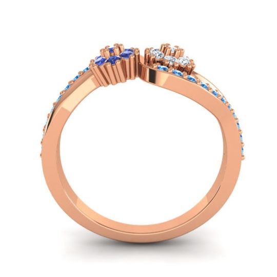 Simple Floral Pave Prabadara Ring