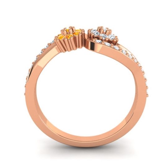 Simple Floral Pave Prabadara Ring