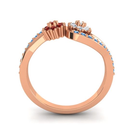 Simple Floral Pave Prabadara Ring