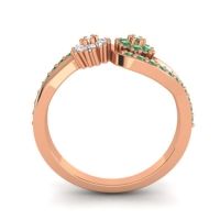 Simple Floral Pave Prabadara Ring