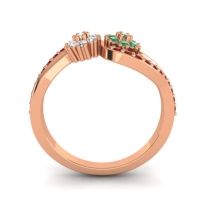 Simple Floral Pave Prabadara Ring