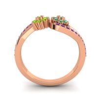 Simple Floral Pave Prabadara Ring