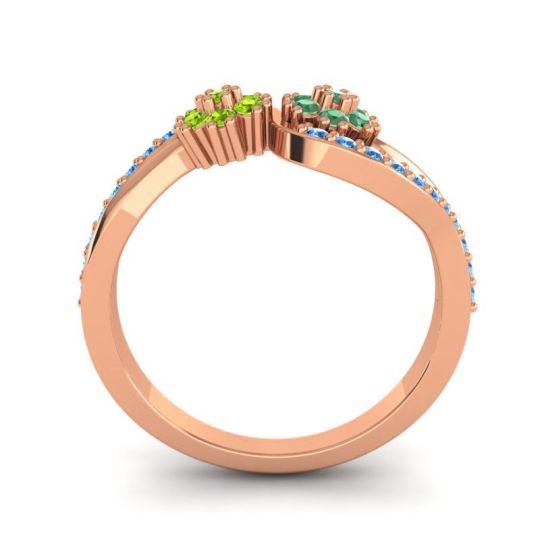 Simple Floral Pave Prabadara Ring