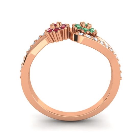 Simple Floral Pave Prabadara Ring