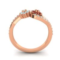 Simple Floral Pave Prabadara Ring